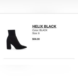 Steve Madden Helix Black Sock Bootie